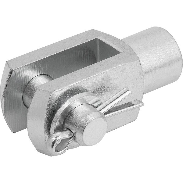 Clevis Joint DIN71752 Thread Right-Hand Thread M12, G=48, D1=12, B=12, Steel Electro Zinc-Plated